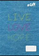  Füzet, tűzött, A4, kockás, 32 lap, COOL BY VICTORIA, "Live-love-hope", "87-32" akciós termékkép 1