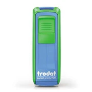  Bélyegző, TRODAT "Pocket Printy 9511", zöld-kék ház, fekete párnával akciós termékkép 1