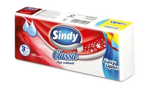 Papír zsebkendő, 3 rétegű, 100 db, "Sindy", classic akciós termékkép 1