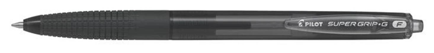  Golyóstoll, 0,22 mm, nyomógombos, PILOT "Super Grip G", fekete akciós termékkép 1