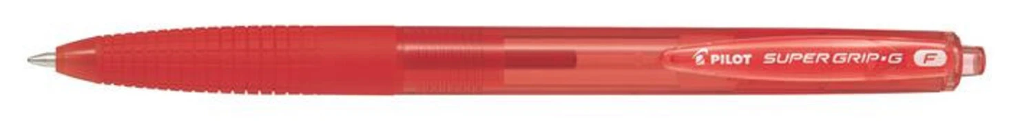  Golyóstoll, 0,22 mm, nyomógombos, PILOT "Super Grip G", piros akciós termékkép 1