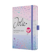  Naptár, A5, heti, 2025, kemény borító, SIGEL "Jolie", Butterfly Confetti Candy akciós termékkép 1