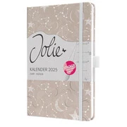  Naptár, A5, heti, 2025, kemény borító, SIGEL "Jolie", Cosmic Fantasy Beige akciós termékkép 1
