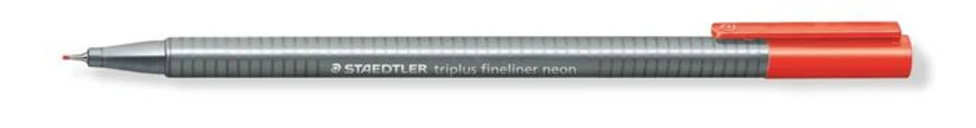  Tűfilc, 0,3 mm, STAEDTLER "Triplus 334", neonpiros akciós termékkép 1