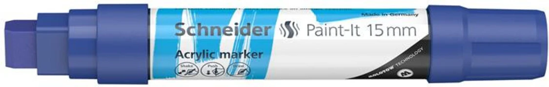  Dekormarker, akril, 15 mm, SCHNEIDER "Paint-It 330", kék akciós termékkép 1