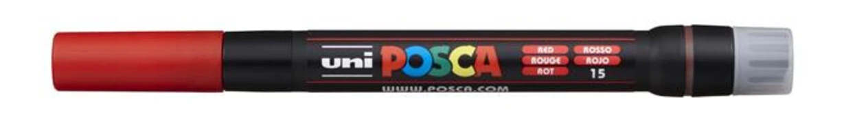  Ecsetirón, UNI "Posca PCF-350", piros akciós termékkép 1