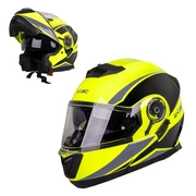 Flip-up bukósisak W-TEC Banelmeda  szürke-fekete-fluo sárga  XS (53-54) termék 2. képe