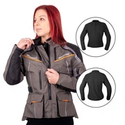 Női túramotoros dzseki W-TEC Smackton Lady szürke-narancssárga XS termék 2. képe