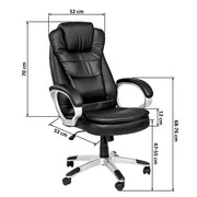 Irodai szék, hintamechanikus, gázlift, Relax, fekete termék 2. képe