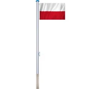 Zászlótartó rúd, lengyel zászlóval akciós termékkép 1