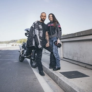 Női motoros bőrkesztyű W-TEC Pocahonta  fekete-rózsaszín  XS termék 2. képe
