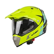 Bukósisak W-TEC Dualsport  Fluo Sárga-Kék  XS (53-54) akciós termékkép 1