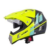 Bukósisak W-TEC Dualsport  Fluo Sárga-Kék  XS (53-54) termék 2. képe