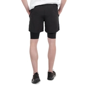 Férfi rövidnadrág 2in1 inSPORTline Closefit Short fekete M termék 2. képe