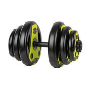 Egykezes súlyzó szett inSPORTline 3-18 kg fekete-zöld akciós termékkép 1