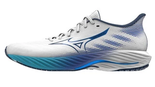 Mizuno Wave Rider 28 White/Estate Blue/Mugen Blue futócipő akciós termékkép 1