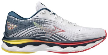 Mizuno Wave Sky 6 White / Hibiscus / Buttercup futócipő termék 2. képe