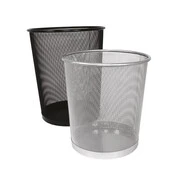 Fémhálós papírkosár 29,5x34cm, 20 liter nagy Fornax fekete akciós termékkép 1