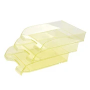 Irattálca műanyag 550 extra széles 345x270x67mm, Bluering®, áttetsző sárga akciós termékkép 1