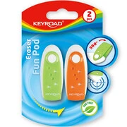  Radír, PVC mentes 2 db/bliszter Keyroad Fun Pod vegyes színek akciós termékkép 1