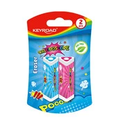  Radír, PVC mentes 2 db/bliszter Keyroad Kaleidoscope vegyes színek akciós termékkép 1