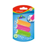  Radír, PVC mentes 3 db/bliszter Keyroad Roo Fix vegyes színek akciós termékkép 1