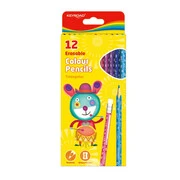  Színes ceruza készlet radíros, háromszögletű Keyroad Erasable 12 klf. szín akciós termékkép 1