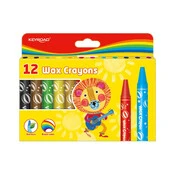  Zsírkréta készlet 14x100mm 12 db/bliszter Keyroad Wax Crayon vegyes színek akciós termékkép 1