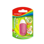  Hegyező, 1 lyukú, radírral, 1 db/bliszter, Keyroad Twist, vegyes színek akciós termékkép 1