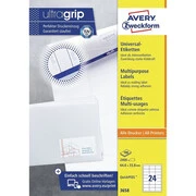 Etikett címke, 64,6 x33,8mm, univerzális, 24 címke/ív, 100 ív/doboz, Avery fehér akciós termékkép 1