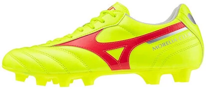 Mizuno Morelia II Club MD Safety Yellow/Fiery Coral 2/Galaxy Silver focicipő akciós termékkép 1