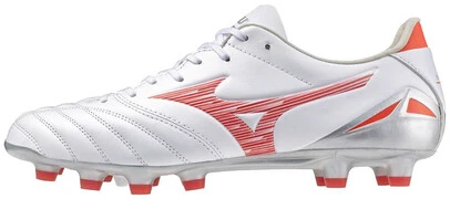 Mizuno Morelia Neo IV Pro MD White/Radiant Red/ Hot Coral focicipő akciós termékkép 1