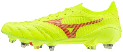 Mizuno Morelia Neo IV Elite Mix Safety Yellow/Fiery Coral 2/Safety Yellow focicipő akciós termékkép 1