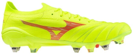 Mizuno Morelia Neo IV Elite Mix Safety Yellow/Fiery Coral 2/Safety Yellow focicipő termék 2. képe