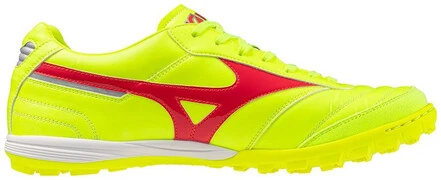 Mizuno Morelia Sala Elite TF Safety Yellow/Fiery Coral 2/Galaxy Silver focicipő termék 2. képe