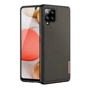 Samsung Galaxy A42 5G / M42 5G SM-A426B / M426B, Műanyag hátlap védőtok + szilikon keret, fényvisszaverő szövet hátlap, rács minta, Dux Ducis Fino, zöld akciós termékkép 1