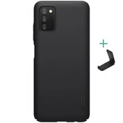 Samsung Galaxy A03s SM-A037F, Műanyag hátlap védőtok, stand, Nillkin Super Frosted, fekete akciós termékkép 1