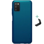 Samsung Galaxy A03s SM-A037F, Műanyag hátlap védőtok, stand, Nillkin Super Frosted, zöldes-kék akciós termékkép 1