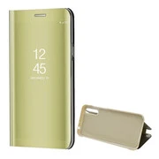 Huawei Y8p, Oldalra nyíló tok, hívás mutatóval, Smart View Cover, arany (utángyártott) akciós termékkép 1