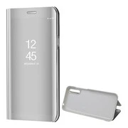 Huawei Y8p, Oldalra nyíló tok, hívás mutatóval, Smart View Cover, ezüst (utángyártott) akciós termékkép 1