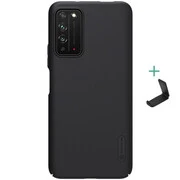 Huawei Honor X10 5G, Műanyag hátlap védőtok, stand, Nillkin Super Frosted, fekete akciós termékkép 1