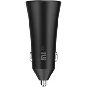Autós töltő, Szivargyújtós töltő, 37W, 2 x USB aljzat, LED-es, gyorstöltés, Xiaomi Mi Car 37W, fekete, gyári akciós termékkép 1