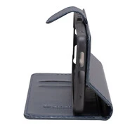 Telekom T Phone 2 5G, Oldalra nyíló tok, stand, kártyatartóval, csatos, Tactical Field Notes, sötétkék akciós termékkép 1
