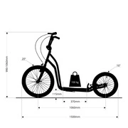 Roller inSPORTline Drogo SE fekete-kék 20/16" termék 2. képe
