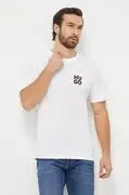 HUGO pamut póló 2 db fehér, nyomott mintás akciós termékkép 1