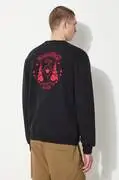 Maharishi pamut melegítőfelső Dragon Anniversary Crew Sweat fekete, férfi, nyomott mintás, 1267.BLACK akciós termékkép 1