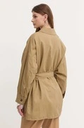 Weekend Max Mara vászonkeverék kabát bézs, átmeneti, oversize, 2415041082600 termék 2. képe