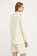 Weekend Max Mara kabát vászonkeverékből bézs, átmeneti, 2415041013600 termék 2. képe