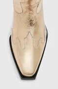 AllSaints bőr cowboy csizma Dolly Boot sárga, női, magassarkú, WF763Z termék 2. képe