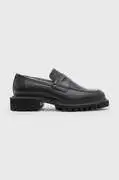 AllSaints bőr mokaszin Lola Loafer fekete, női, platformos, WF774Z akciós termékkép 1